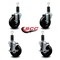 Service Caster 4'' Soft Rubber Wheel Swivel 1-1/4'' Expanding Stem Caster Set 2 Brakes, 4PK SCC-EX20S414-SRS-2-TLB-2-114 - alternate 5